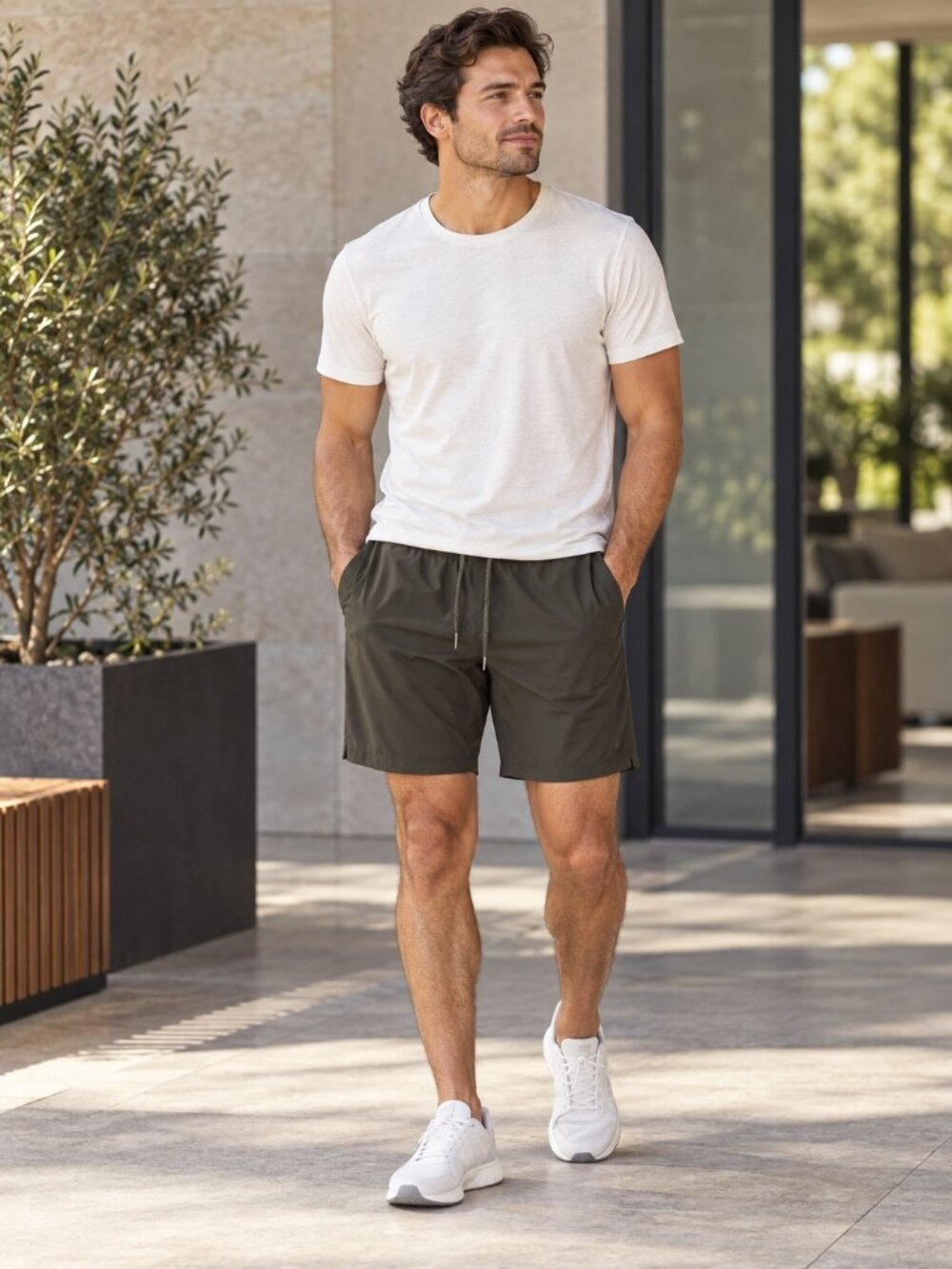 Lululemon Men’s T.H.E. Short 9" *Linerless, Dark Olive - Xl